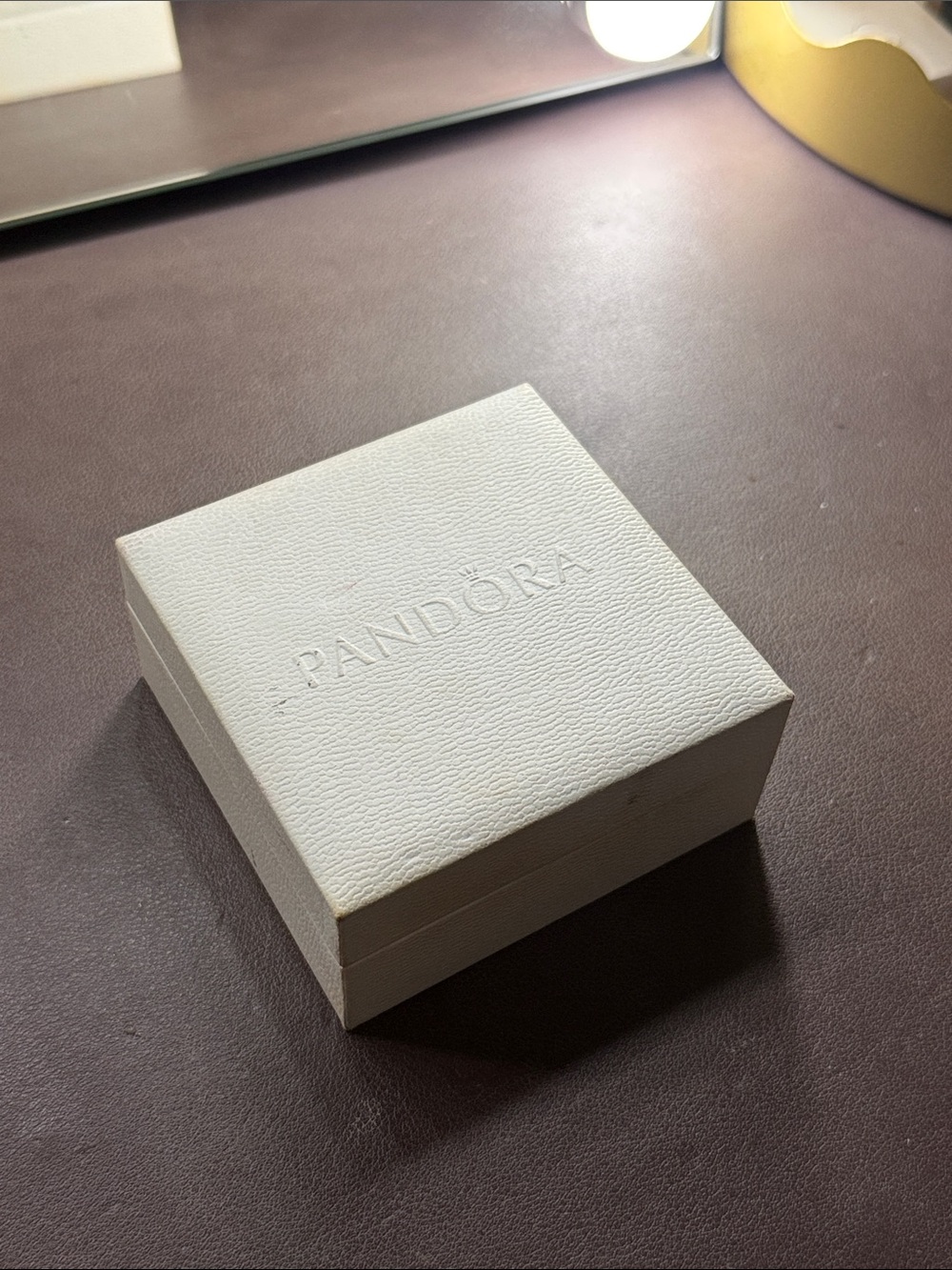 Pandora Jewelry Box in Off-White Cream